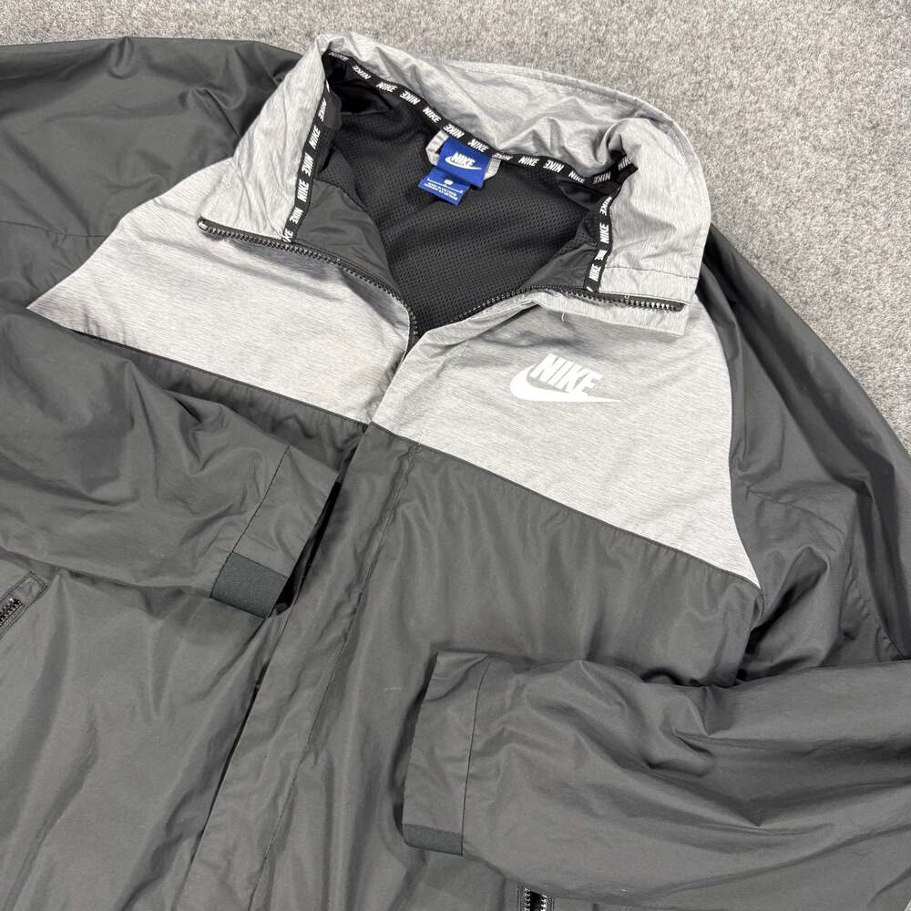 Nike AV15 Windrunner Full Zip Woven Jacket Black Gray Size L